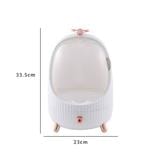 BIG MAKE UP BOX WITH LED FRONT TRANSPARENT COSSY+ WHITE 23X23X33.5CM