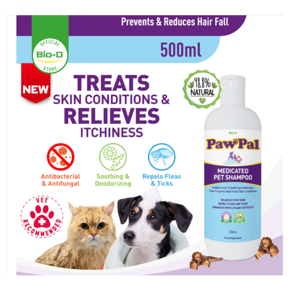 BIO-D PAWPAL PET MEDICATED SHAMPOO SOLUTION 250ML