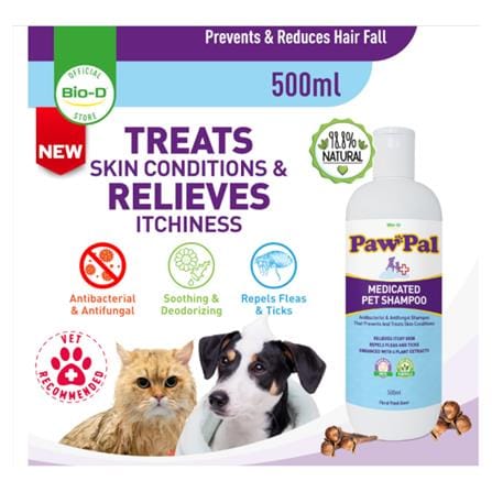 BIO-D PAWPAL PET MEDICATED SHAMPOO SOLUTION 250ML