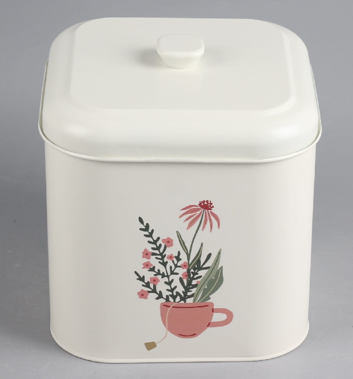 CANISTER 3L BLOSSOMS KECH WHITE 20X20X21.8CM