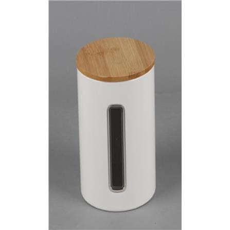 CANISTER 1L HOMME KECH WHITE 10.5X10.5X19CM