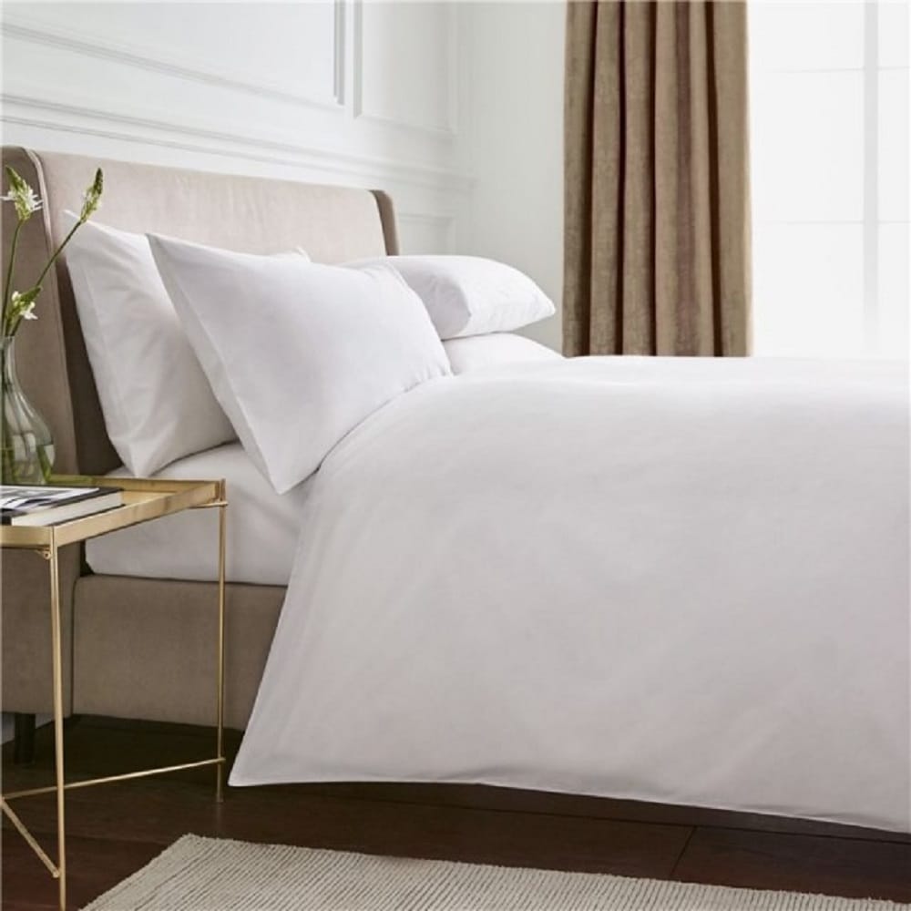 ZOE DUVET COVER 200TC ZH0010 DCPSS PLAIN WHITE SUPER SINGLE