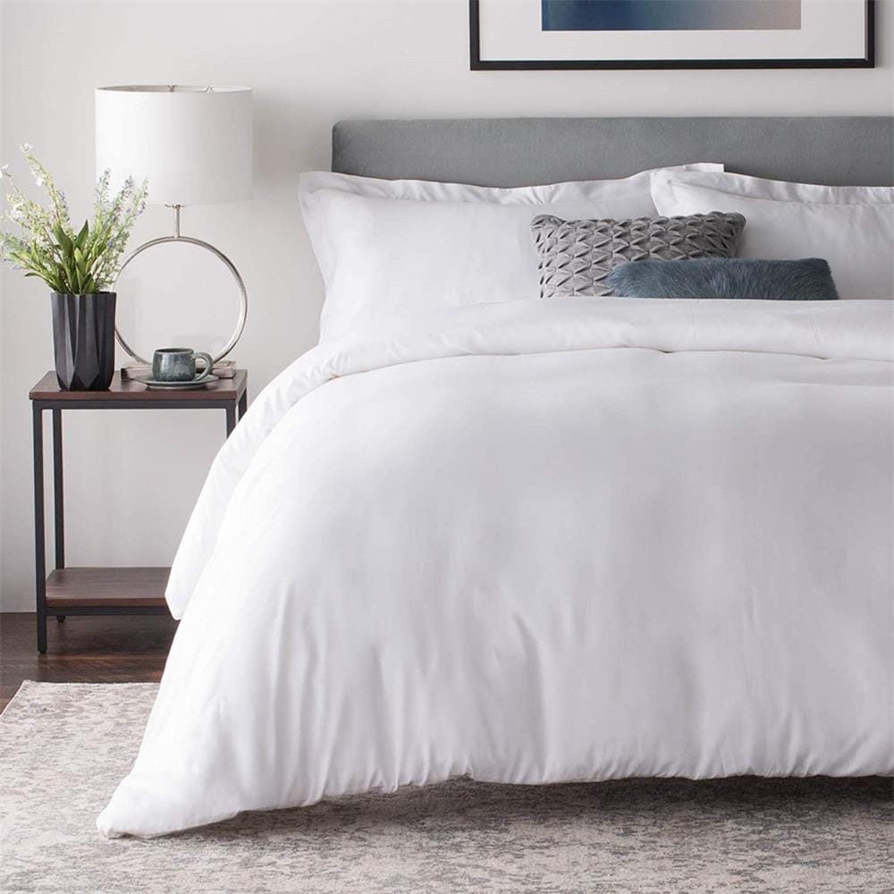 ZOE DUVET COVER 200TC ZH0012 DCPK PLAIN WHITE KING