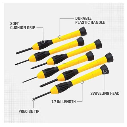 PRECISION SCREWDRIVERS SET 6pcs/ea STANLEY 66-052
