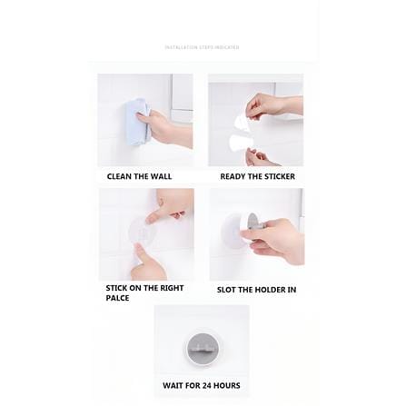 COSSY PLUS HOOK JS185008 MULTIPURPOSE HOLDER WHITE H6XW3.5XW3.5 CM