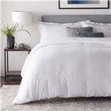 ZOE DUVET COVER 200TC ZH0011 DCPQ PLAIN WHITE QUEEN