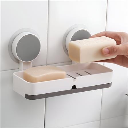 COSSY PLUS SOAP HOLDER JS185012 WHITE H12.5XW20.8XD7.8CM