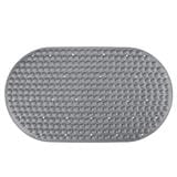 COSSY PLUS MAT TPE CP-70X39 OVAL - GREY NON SLIP MAT WITH SUCTION CUP