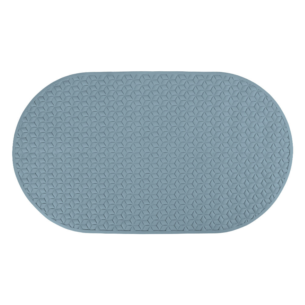 COSSY+ MAT TPE CP-6838 OVAL-BLUE NON-SLIP WITH SUCTION CUP 68X38CM