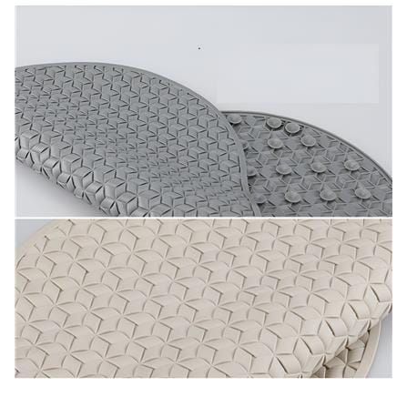COSSY PLUS MAT TPE CP-6838 OVAL-BLUE NON-SLIP WITH SUCTION CUP 68X38CM