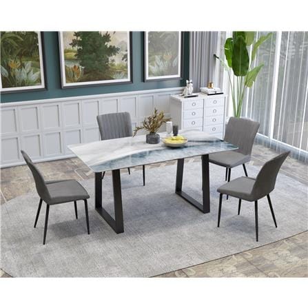 DINING TABLE MARBLE 140085 BLUE 160M