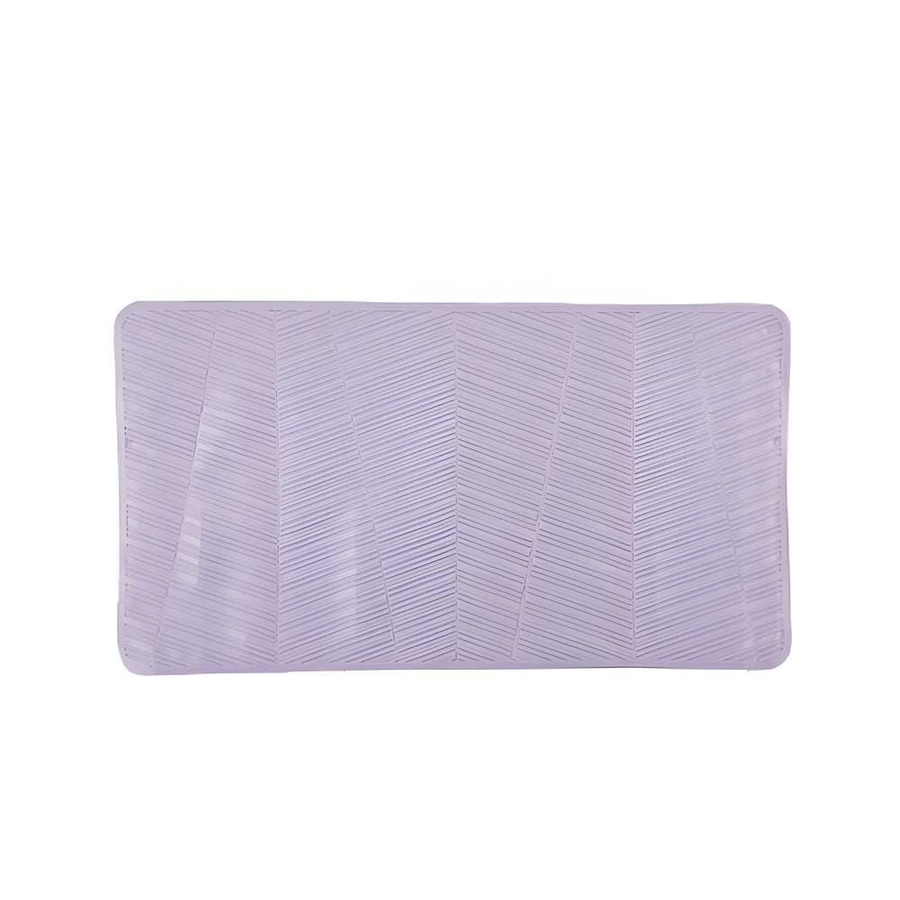 COSSY+ MAT TPR CP-6737 REC-PURPLE NON SLIP WITH SUCTION CUP 67X37 CM
