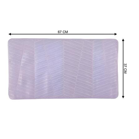 COSSY PLUS MAT TPR CP-6737 REC-PURPLE NON SLIP WITH SUCTION CUP 67X37 CM
