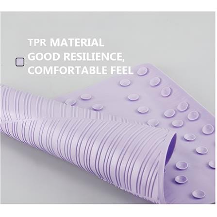 COSSY PLUS MAT TPR CP-6737 REC-PURPLE NON SLIP WITH SUCTION CUP 67X37 CM