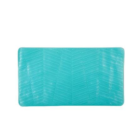 COSSY+ MAT TPR CP-6737 REC-BLUE NON SLIP WITH SUCTION CUP 67X37 CM