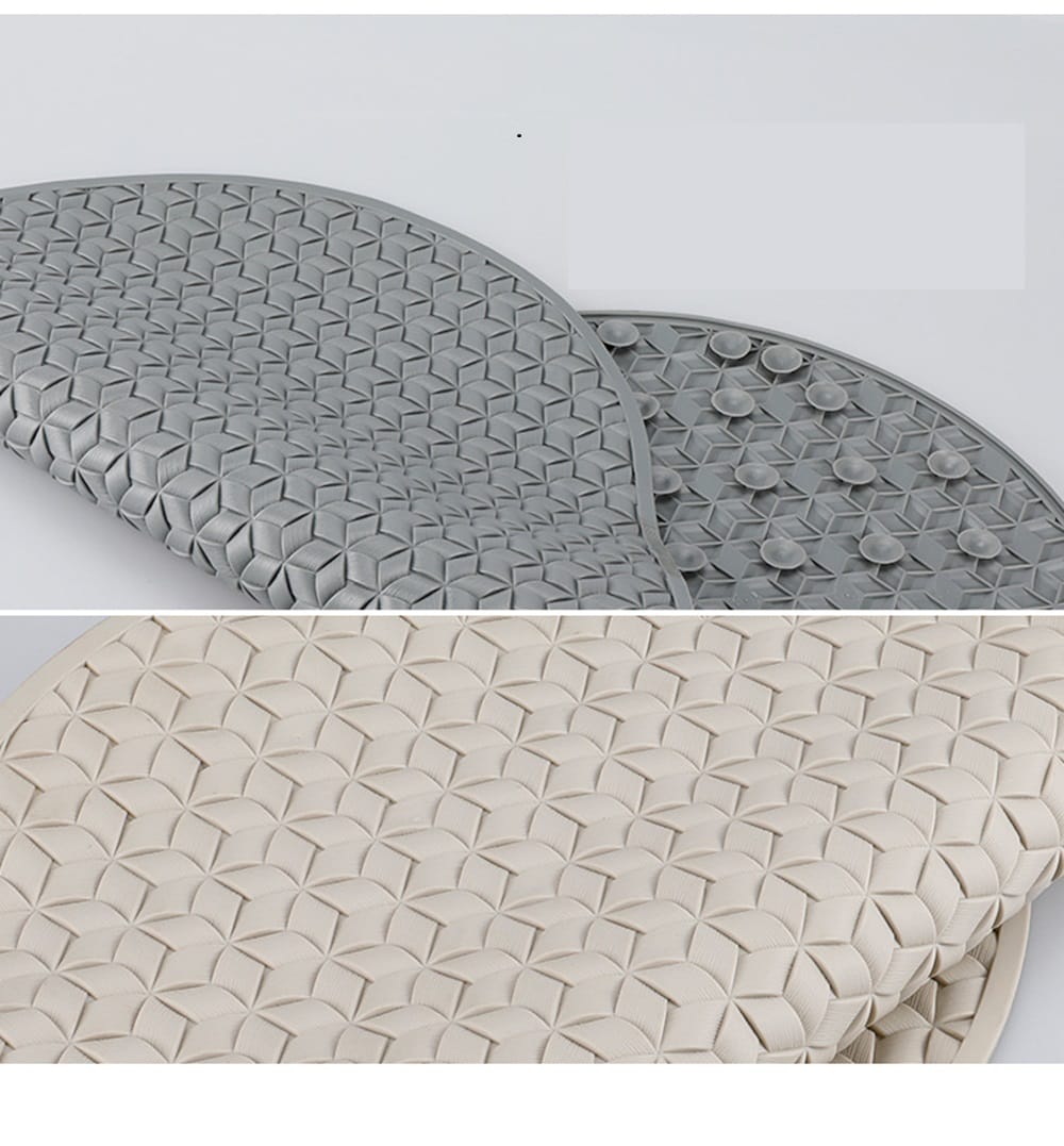 COSSY PLUS MAT TPE CP-6838 OVAL-GREY NON SLIP WITH SUCTION CUP 68X38 CM