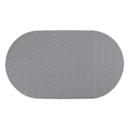 COSSY PLUS MAT TPE CP-6838 OVAL-GREY NON SLIP WITH SUCTION CUP 68X38 CM
