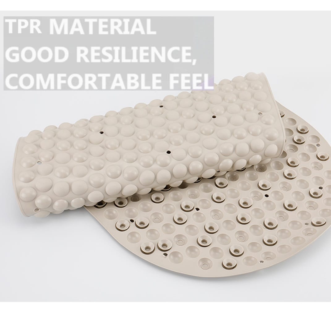COSSY PLUS NON SLIP MAT WITH SUCTION CUP CP-70X39 OVAL - BEIGE H0.4XW70XD39 CM
