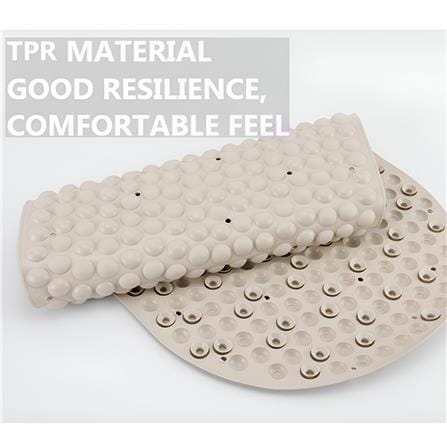 COSSY PLUS NON SLIP MAT WITH SUCTION CUP CP-70X39 OVAL - BEIGE H0.4XW70XD39 CM