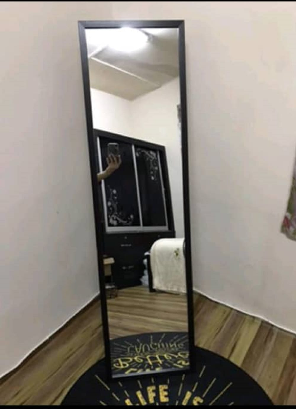 COSSY+ STANDING MIRROR FRAME MS149-STD-BLACK H125XW34XD3.5 CM