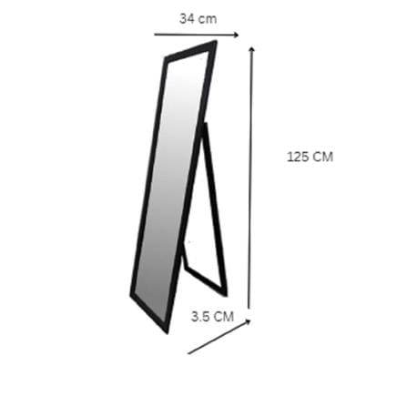 COSSY+ STANDING MIRROR FRAME MS149-STD-BLACK H125XW34XD3.5 CM
