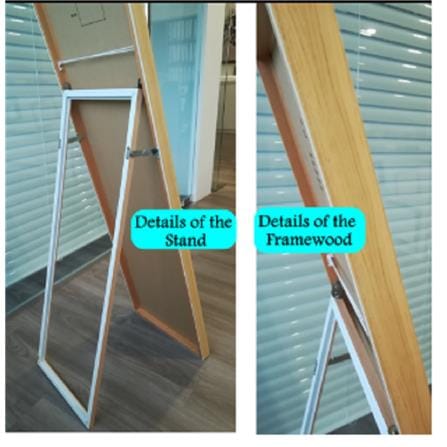 COSSY PLUS STANDING MIRROR MS149-STD-PINE H125XW34XD3.5 CM