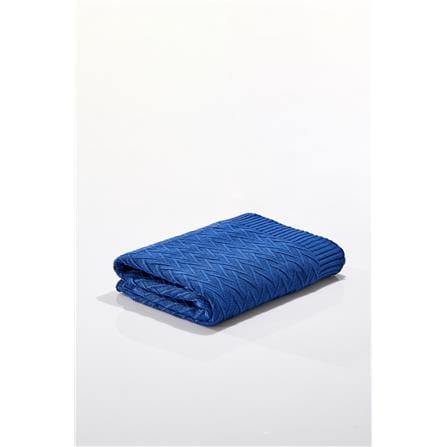 NORDIC HOME MOROCCO KNITTED BLANKET 150X200CM TWILLIGHT BLUE