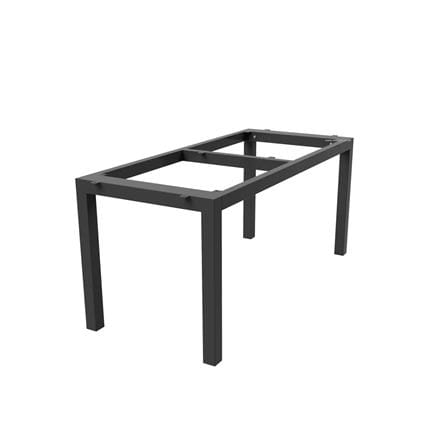DINING TABLE SOLID WOOD FRAME SHELTON 1.4M BLACK