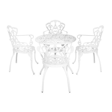 4-SEAT PATIO SET SPRING VICTORIA ALLOY WHITE [EXCLUSIVE FROM HOMEPRO THAILAND]