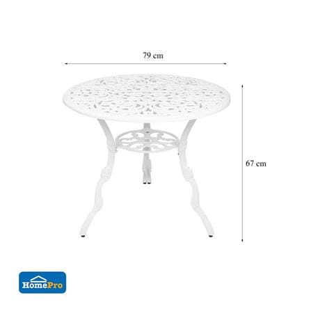 4-SEAT PATIO SET SPRING VICTORIA ALLOY WHITE [EXCLUSIVE FROM HOMEPRO THAILAND]