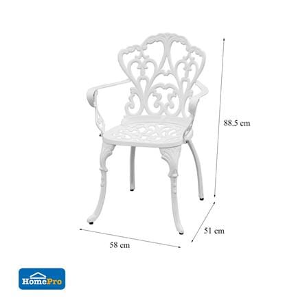 4-SEAT PATIO SET SPRING VICTORIA ALLOY WHITE [EXCLUSIVE FROM HOMEPRO THAILAND]