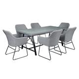 6-SEAT PATIO SET SPRING RACHEL GRAY [EXCLUSIVE FROM HOMEPRO THAILAND]