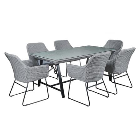 6-SEAT PATIO SET SPRING RACHEL GRAY [EXCLUSIVE FROM HOMEPRO THAILAND]
