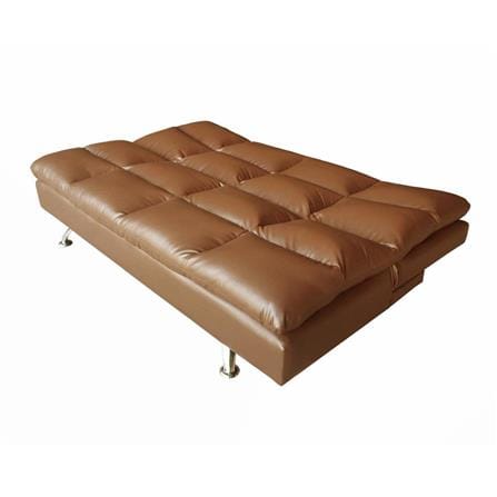 SOFA BED FURDINI MUFFIN PU BROWN [EXCLUSIVE FROM HOMEPRO THAILAND]