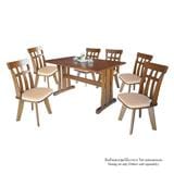DINING TABLE SET WITH 6 SEATS FURDINI GREAT LIGHT WALNUT [EXCLUSIVE FROM HOMEPRO THAILAND]