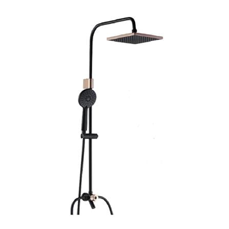 RUBINE SHOWER HEATER DC PUMP WITH RAIN SHOWER S731D-GRUT GOLD URBAN TITANIUM