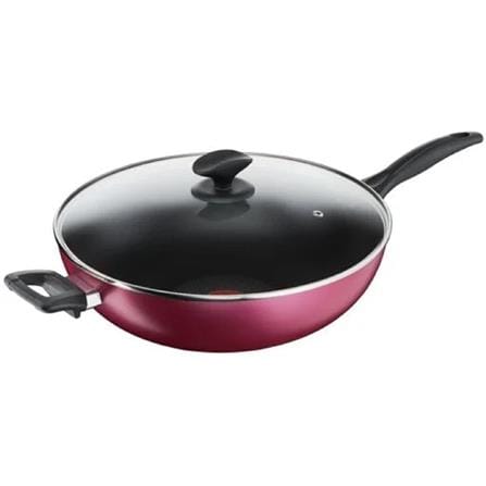 TEFAL COOKWARE LIGHT & CLEAN WOKPAN 32CM W/LID B22494
