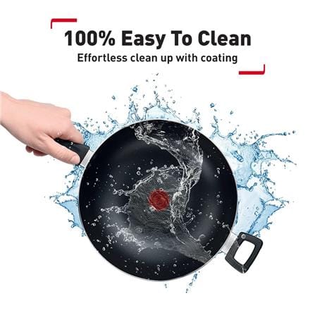 TEFAL COOKWARE LIGHT & CLEAN WOKPAN 32CM W/LID B22494