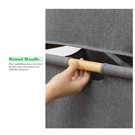 4 FABRIC DRAWER GINA 45X32X121CM GREY
