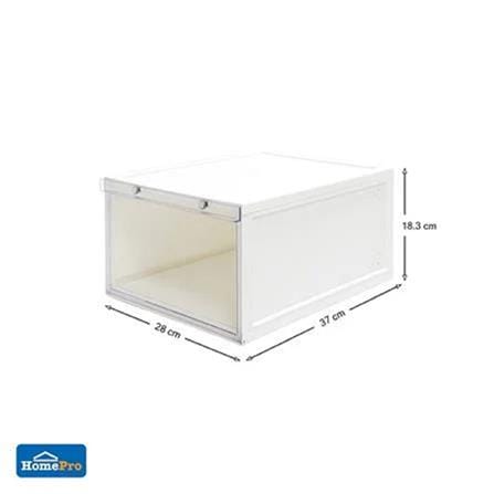SHOE BOX DIY MONO 28X37X18.3CM WHITE