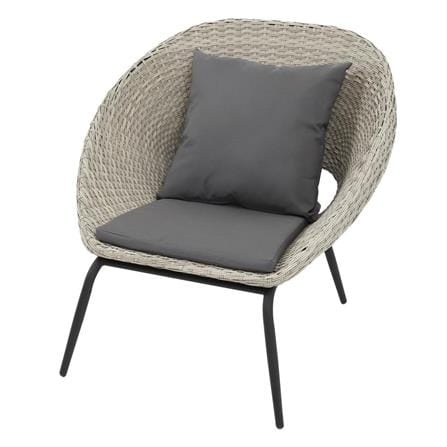 2-SEAT PE RATTAN PATIO SET SPRING SAND LIGHT GREY [EXCLUSIVE FROM HOMEPRO THAILAND]