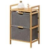 2 FABRIC DRAWER GINA 45X32X70CM GREY