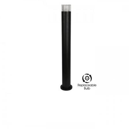 YETPLUS BOLLARD P2102 E27 BLACK H80