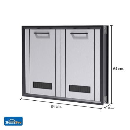 DOUBLE KITCHEN SINK CABINET DOOR CABIN HARVIN 84X64CM GREY [EXCLUSIVE FROM HOMEPRO THAILAND]