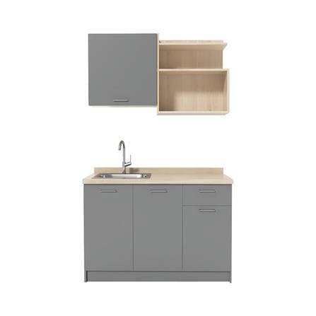 COMPACT KITCHEN WITH SINK COUNTERTOP CABIN TOMI 120CM GREY [EXCLUSIVE FROM HOMEPRO THAILAND]