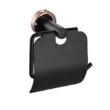 SORENTO TISSUE HOLDER SRT314-RG MATTE BLACK AND ROSE GOLD H15XW13.50XD7 CM