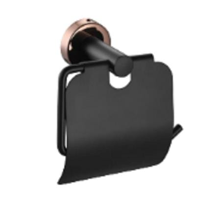 SORENTO TISSUE HOLDER SRT314-RG MATTE BLACK AND ROSE GOLD H15XW13.50XD7 CM