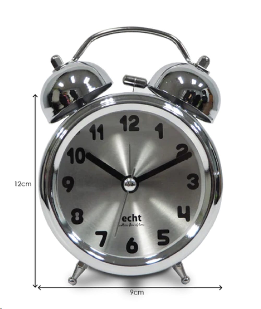 EHCT 3" ALARM CLOCK METAL E345 BACKLIGHT
