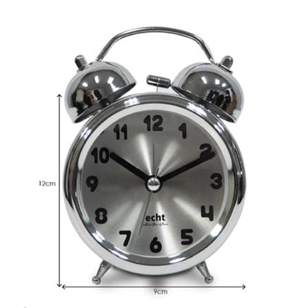 EHCT 3" ALARM CLOCK METAL E345 BACKLIGHT