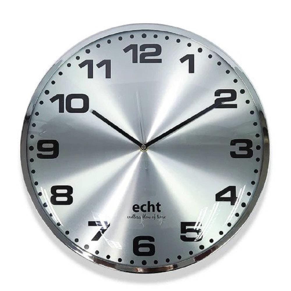 ECHT 16" E263-SR Wall Clock Silver